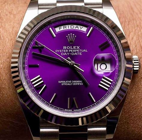 purple and gold rolex|Rolex purple watch for sale.